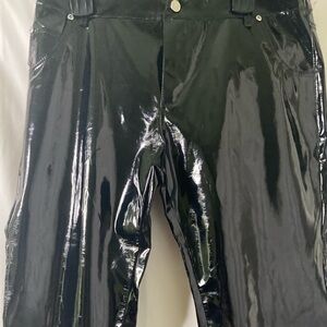 NWOT Women’s Mod Goth Grunge Black Glossy Pants